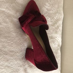 Bella Villa Red velvet shoes